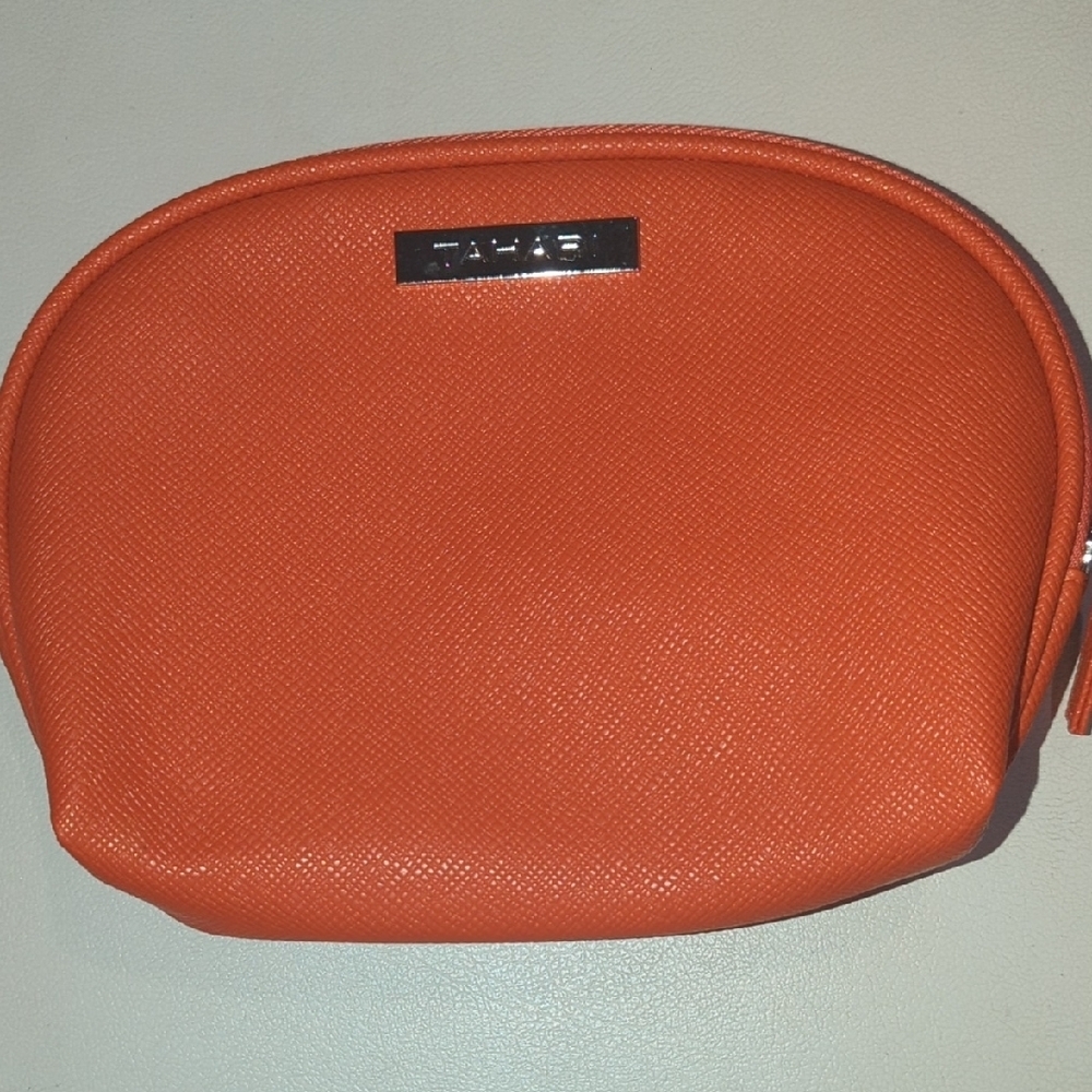 Tahari Orange Cosmetic Pouch